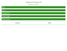 Tablet Screenshot of kingswoodsurgery.org